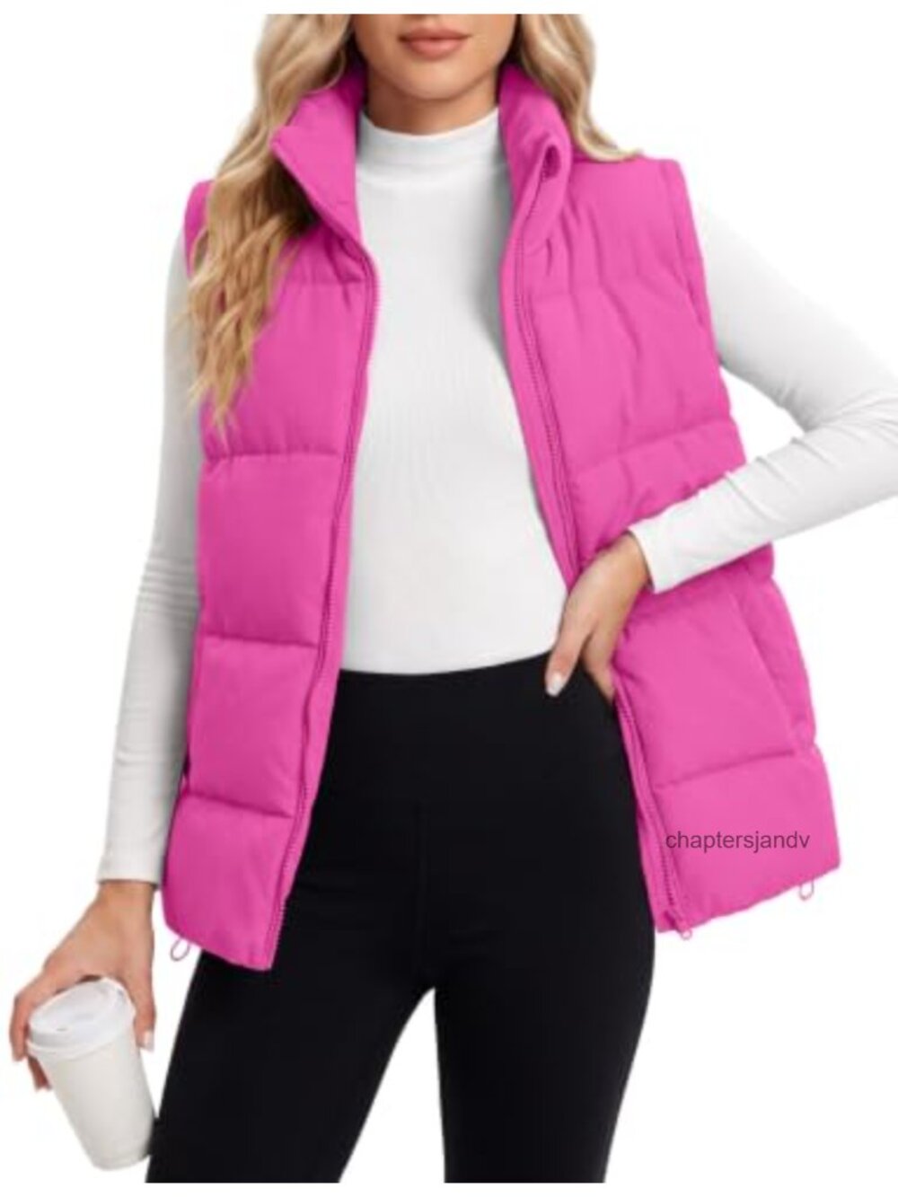 Women's Quilted Puffer Vest Sleeveless Padded Zip-Up Coat